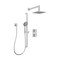 Keeney Rain Thermostatic Square Shower System, Polished Chrome KIT-QUA140TSCP